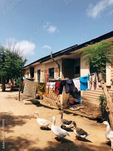 African clothes drying