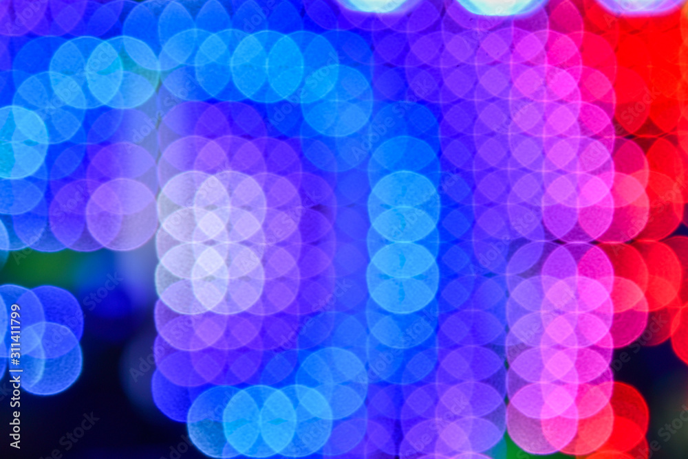 Beautiful abstract multicolored background with bokeh circles with blue circle