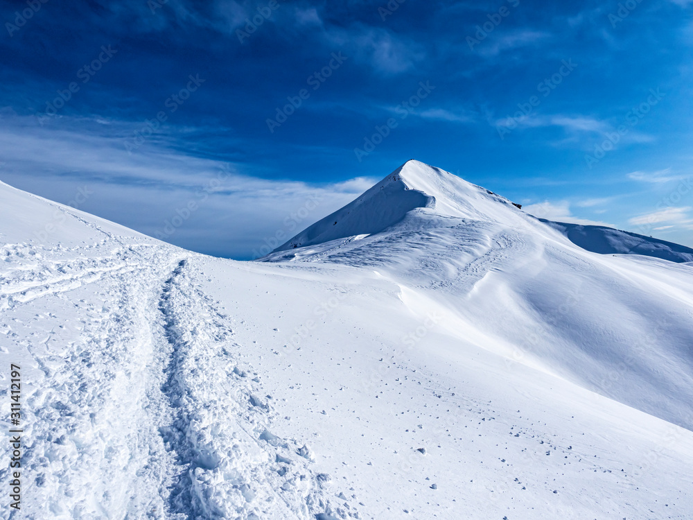 Winter landscape in the Italian alps