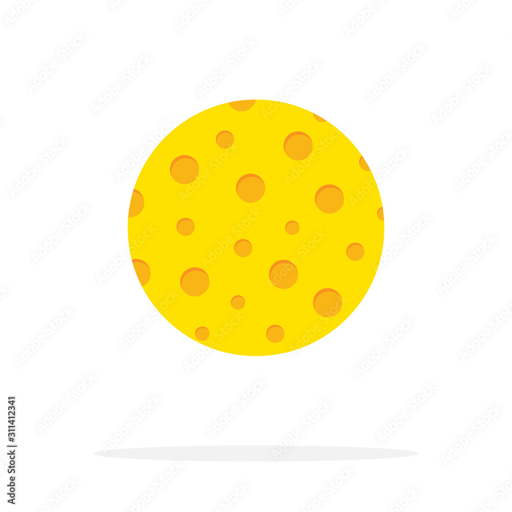 Peace of cheese. Cartoon icon isolated on white background. Stock vector illustration. Peace of cheese. Cartoon icon isolated on white background. Stock vector illustration.