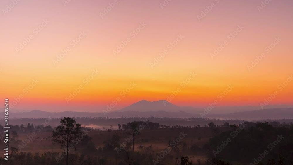 Time lapse of landscape view in morning at thung salaeng luang national park in Phitsanulok Province, Thailand Time lapse of landscape view in morning at thung salaeng luang national park in Phitsanulok Province, Thailand