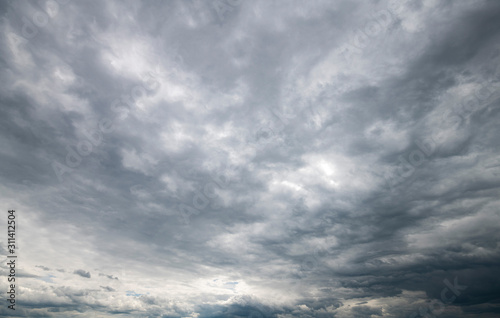 Beautiful Gray Clouds. Landscape.