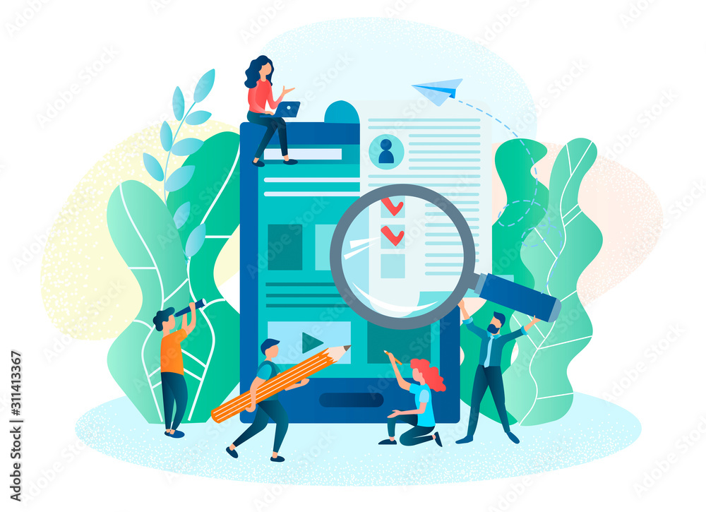 Human resources concept vector illustration Stock Vector | Adobe Stock