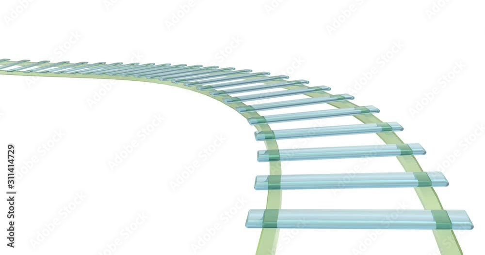 Roller coaster on white background for game background design. Amusement park concept. Entertainment concept. Entertainment theme. Holiday background. Vintage design. Able to loop seanless 4k