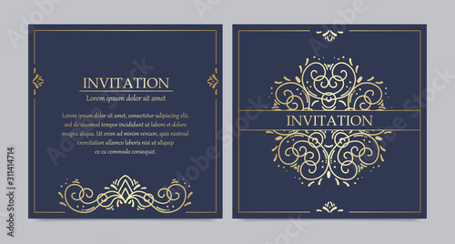Collection of luxury invitation card