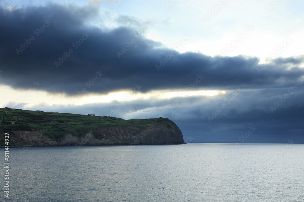 Pico volcano landscape (2351m) on Pico Island, Azores, Portugal, Europe