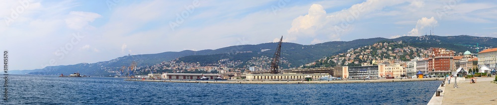 Panorama of Trieste Port Italy