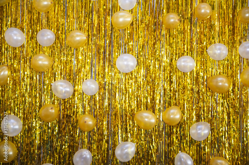 golden happy birthday or Christmas background