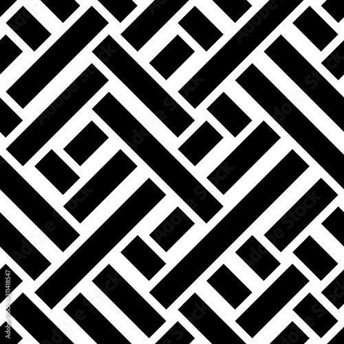 Seamless pattern with oblique black bands