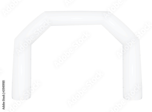 White finish arch. vector illustration