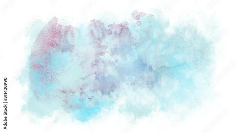 Colorful watercolor ink drops appears 