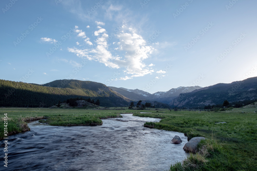 Meadow stream in Rocky Mountain National Park
