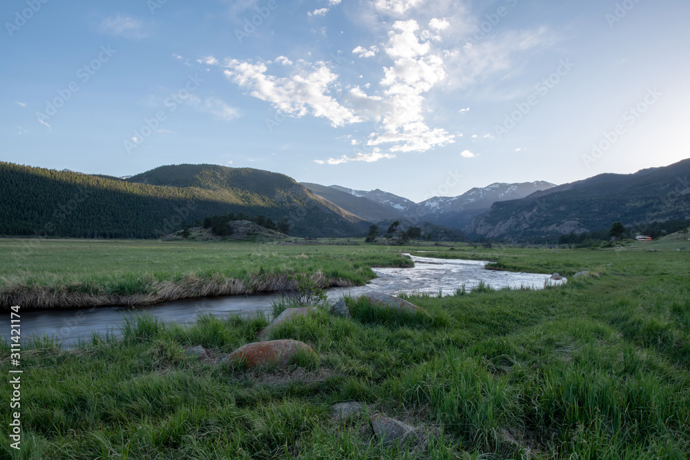 Meadow stream in Rocky Mountain National Park Meadow stream in Rocky Mountain National Park