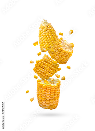 corn on white background