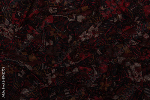 Creative of fabric with floral pattern and textile texture background
