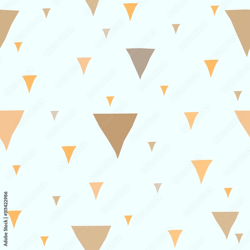 Cute Pattern with Golden triangles with pastel blue stripes. beige background with tiny dots. Cute Pattern with Golden triangles with pastel blue stripes. beige background with tiny dots.