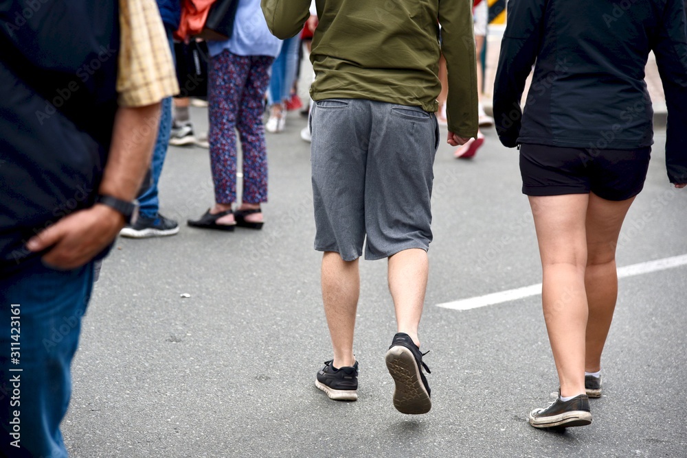 people walking on the street