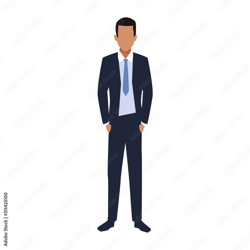 avatar young businessman standing icon avatar young businessman standing icon