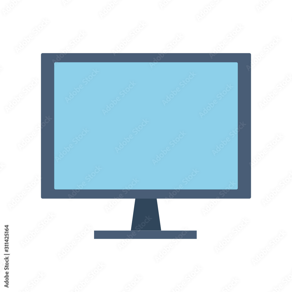 computer screen icon over white background, colorful design computer screen icon over white background, colorful design