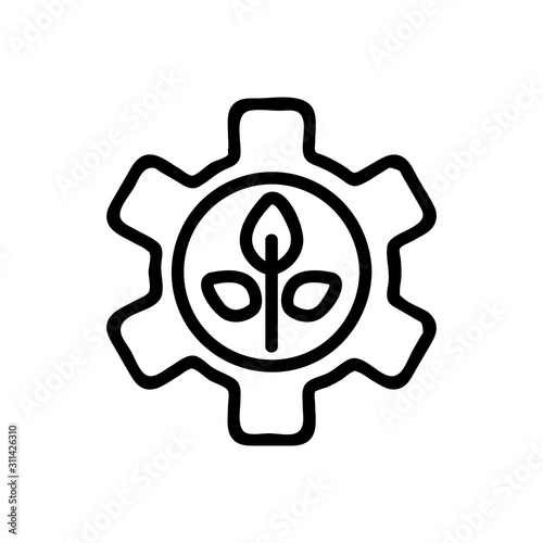 Smart farm icon vector. A thin line sign. Isolated contour symbol illustration