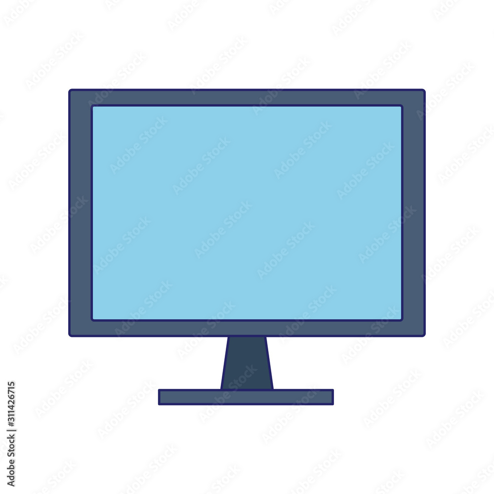 computer screen icon over white background computer screen icon over white background
