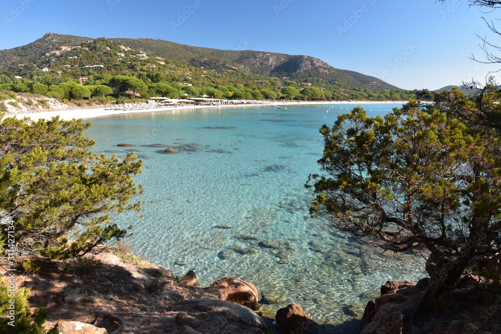 La plage de Palombaggia en Corse