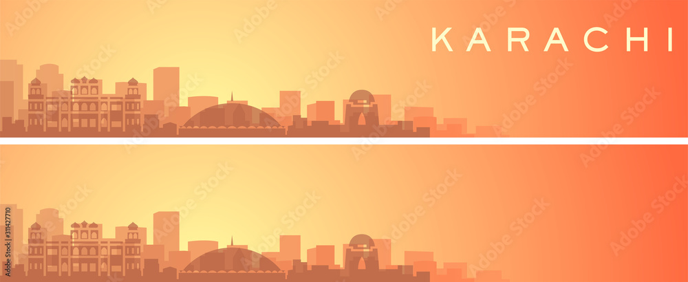 Karachi Beautiful Skyline Scenery Banner