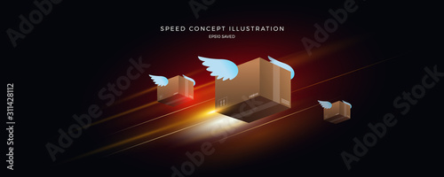 speed concept illustration, fast background