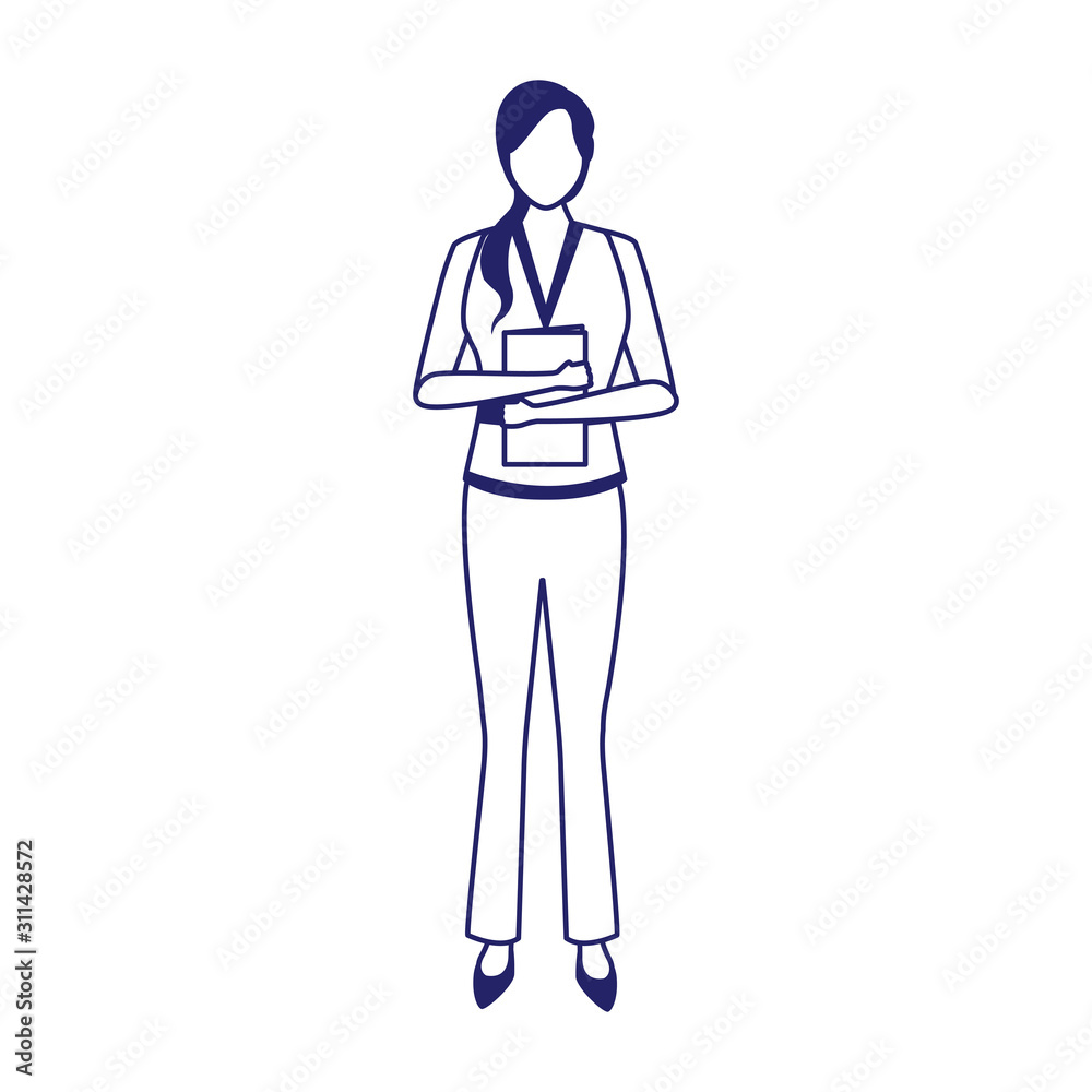 avatar young woman standing icon, flat design avatar young woman standing icon, flat design