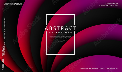 Abstract modern graphic element. Dynamical colored forms and waves. Futuristic design for poster, banner, flyer, ect. Colorful geometric background with mixing black and pink color for landing page
