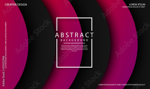 Abstract modern graphic element. Dynamical colored forms and waves. Futuristic design for poster, banner, flyer, ect. Colorful geometric background with mixing black and pink color for landing page