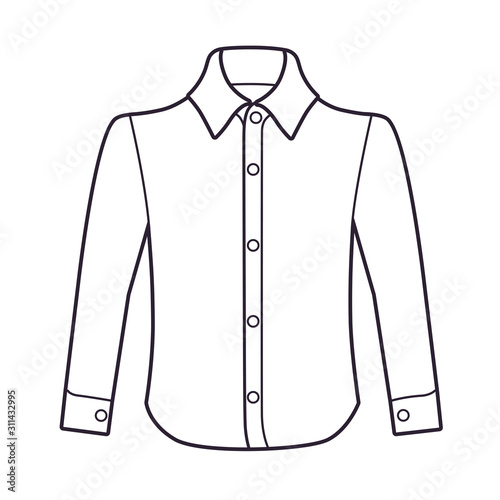 Dress shirt isolated vector