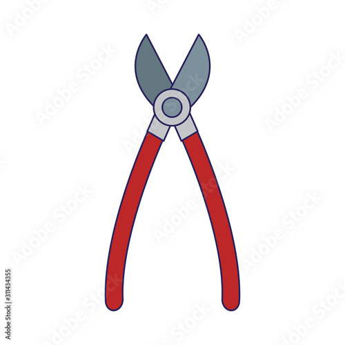 pliers tool icon, repair tools design