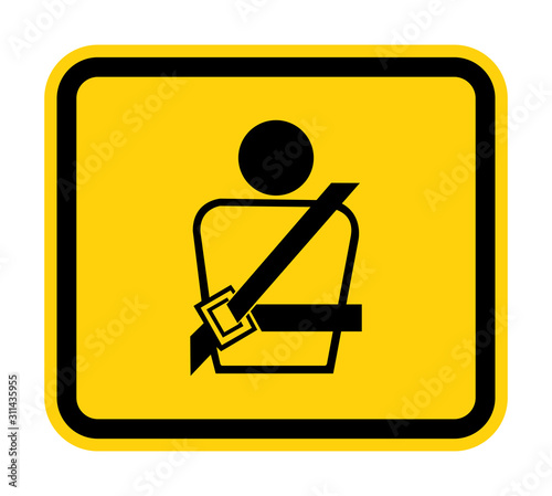 PPE Icon.Wearing a seat belt Symbol Sign Isolate On White Background,Vector Illustration EPS.10