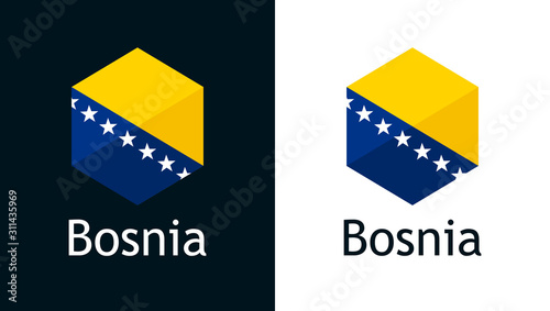 Bosnia flag in vector - Fla...