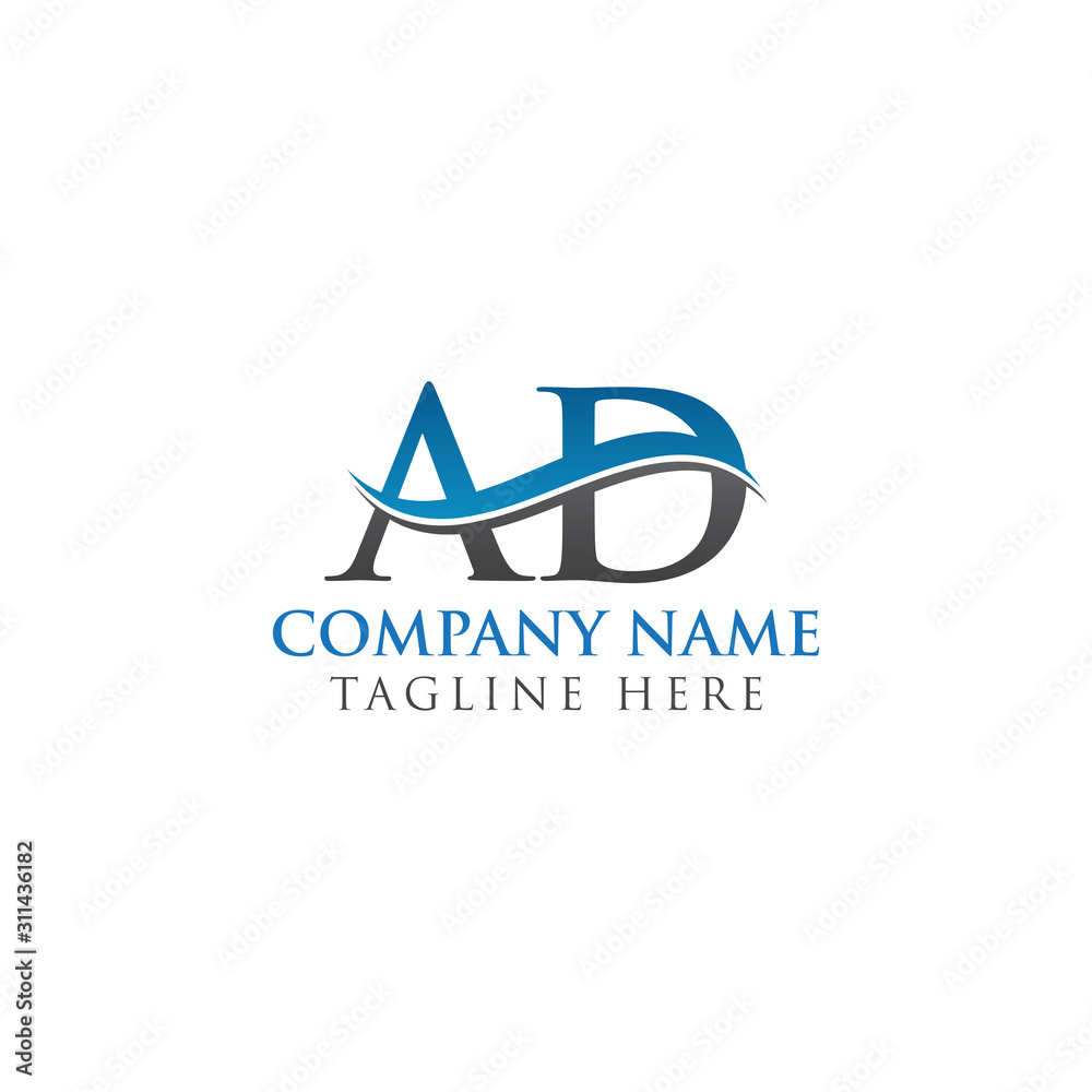 AD Letter Logo With Creative Modern Business Typography Vector Template. Creative Alphabetical AD Logo Design. AD Letter Logo With Creative Modern Business Typography Vector Template. Creative Alphabetical AD Logo Design.