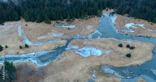 Frozen coast in Alaska 