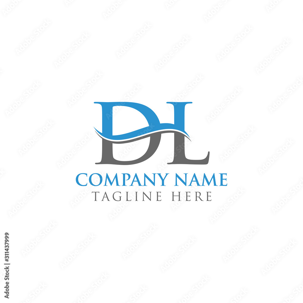 Initial DL Water Wave Letter Logo With Creative Modern Typography Vector Template. DL Logo Design Initial DL Water Wave Letter Logo With Creative Modern Typography Vector Template. DL Logo Design