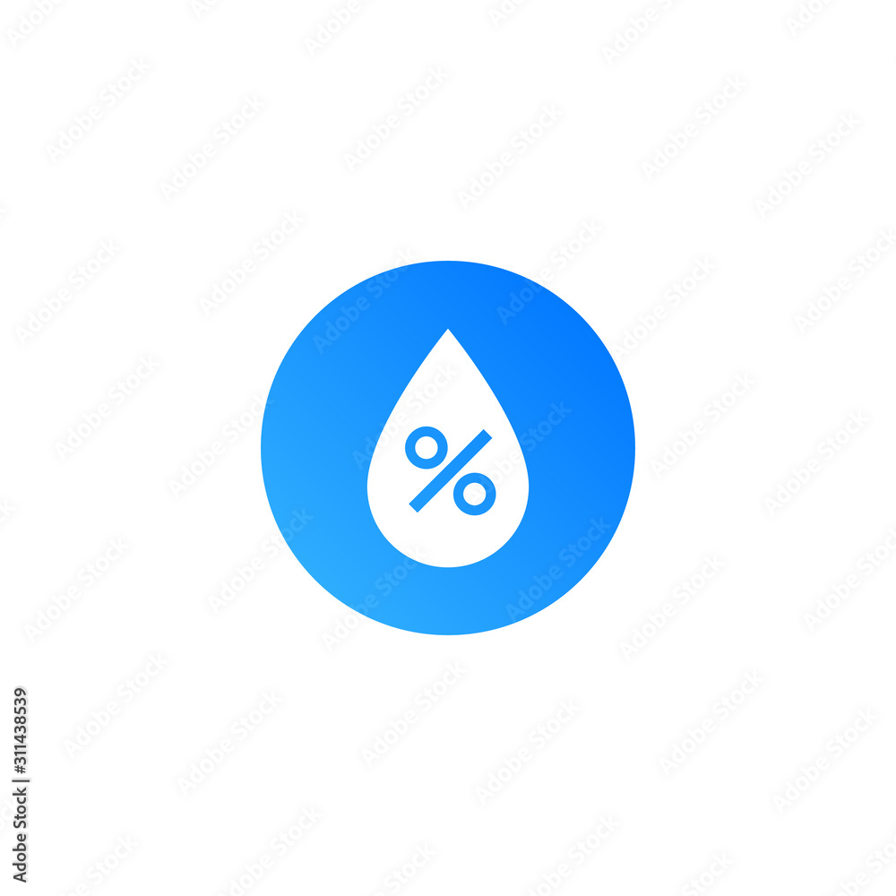 Humidity water icon. Vector temperature dry air humidity icon symbol Humidity water icon. Vector temperature dry air humidity icon symbol