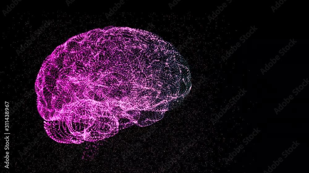 4k video scheme of abstract colorful brain on black background. Creative mind concept. 4k video scheme of abstract colorful brain on black background. Creative mind concept.
