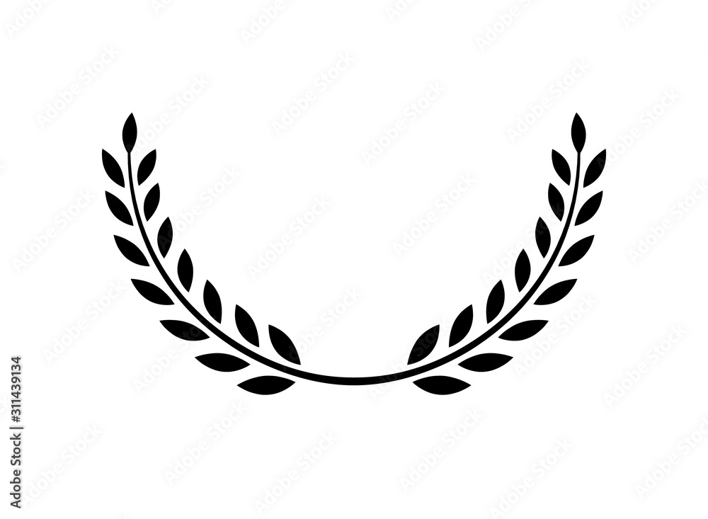 Laurel wreath vector award branch victory icon. Winner laurel wreath vintage leaf emblem Laurel wreath vector award branch victory icon. Winner laurel wreath vintage leaf emblem
