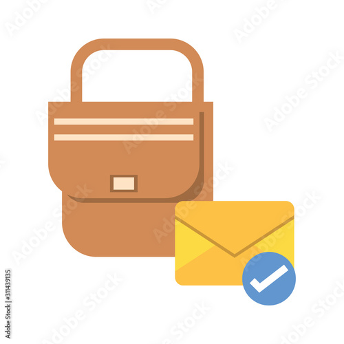 postal service handbag isolated icon