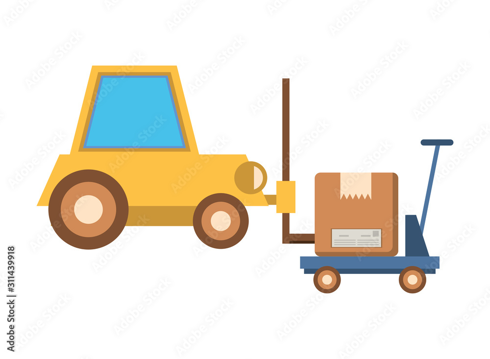forklift vehicle service with box