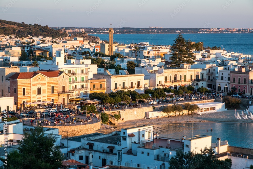  panoramic view of Santa Maria al Bagno, a village near ionian sea, Apulia, Salento, Italy