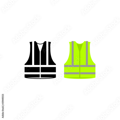 Security vest icon design. Safety symbol isolated on white background. Vector illustration