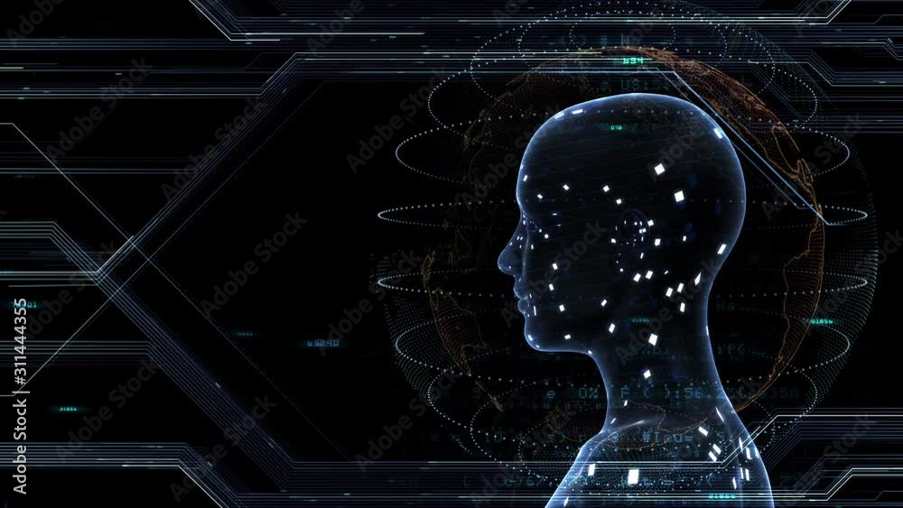 AI, Artificial intelligence digital brain big data deep learning computer technologies concepts Background.