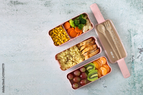 Quadro su tela Healthy balanced lunch box