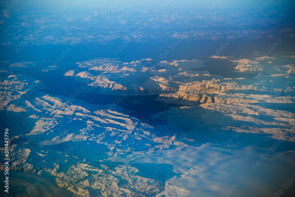 Winter Greenland overflight