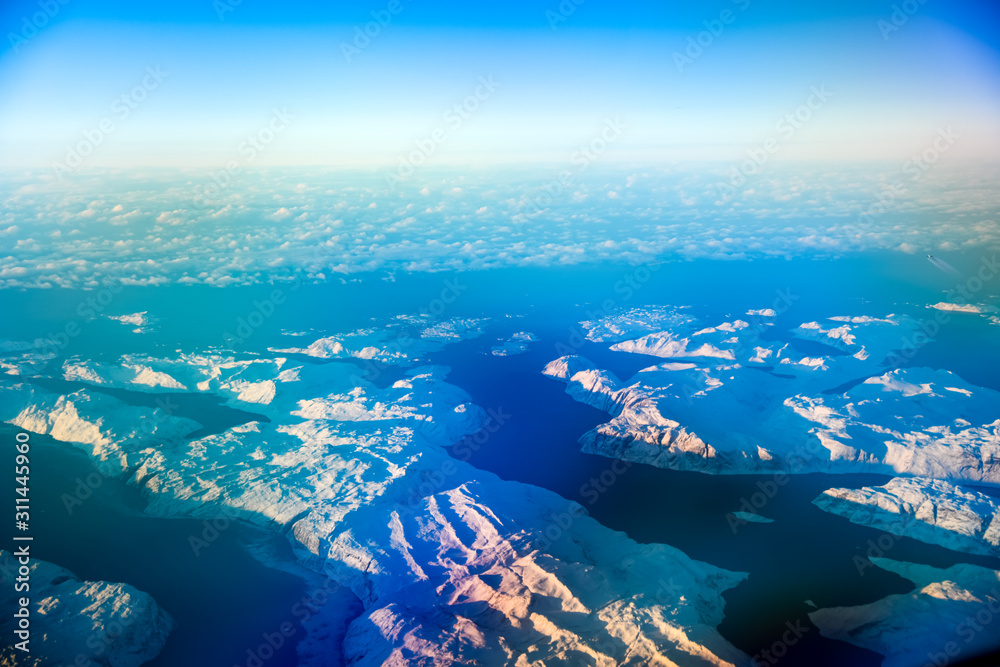 Winter Greenland overflight Winter Greenland overflight