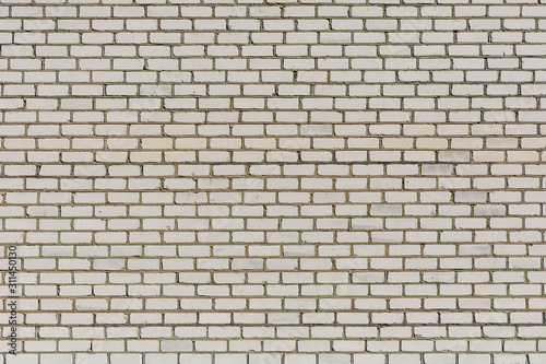 White brick wall of the modern building for background